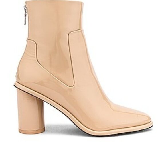 Rag & Bone Wiley High Boot Womens 10 EU 40 Beige Patent Leather Ankle Heeled - Picture 1 of 14